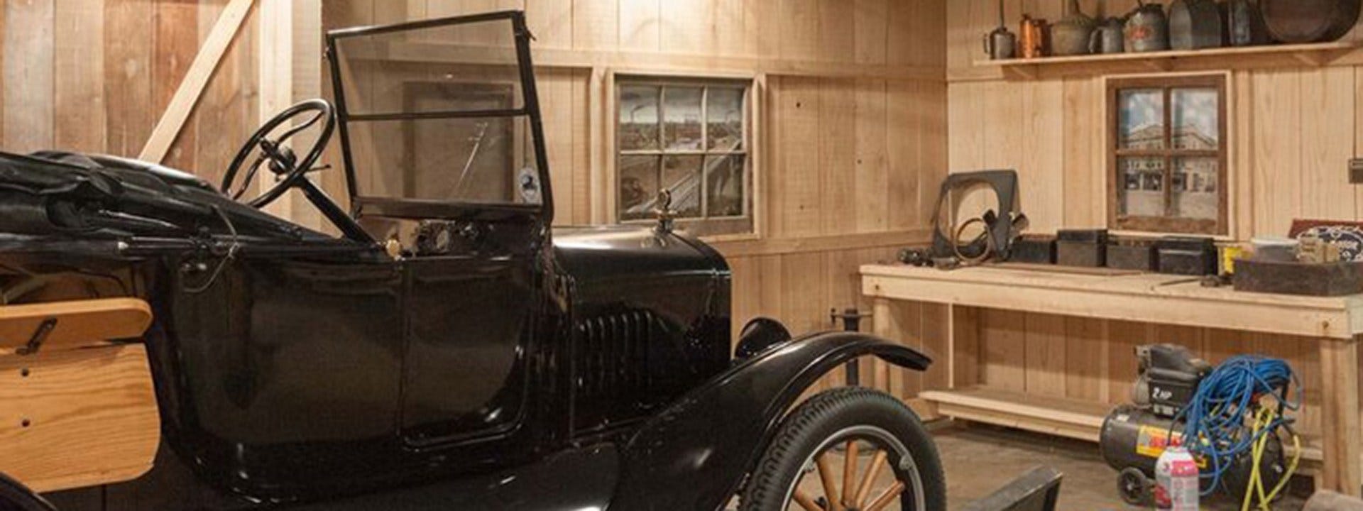 Model T Ford Club Creates Vintage Ash Wood Garage